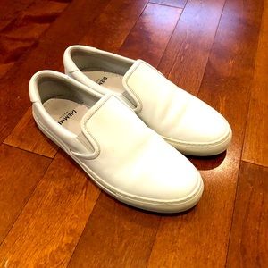 Diemme White Leather Slip-Ons